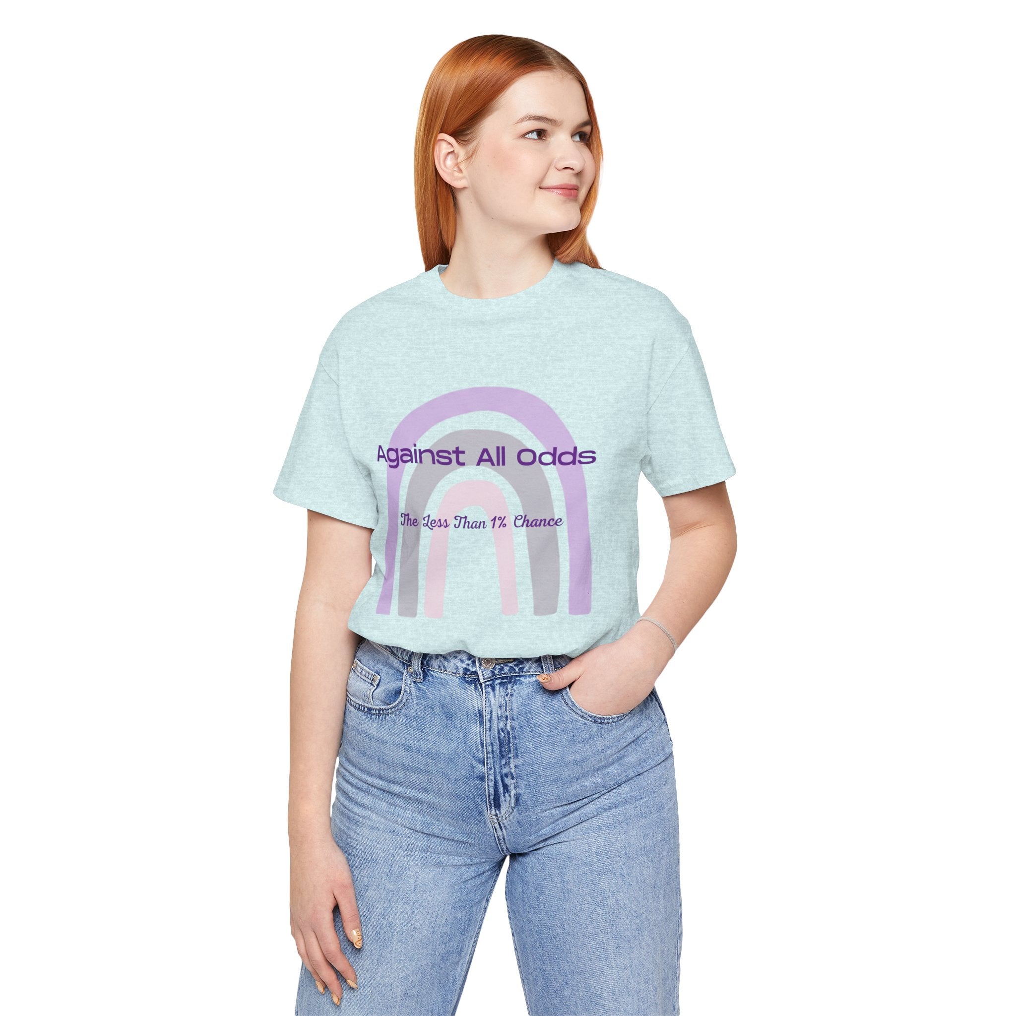 T-Shirt — "Against All Odds" Lavender Rainbow Inspirational Tee