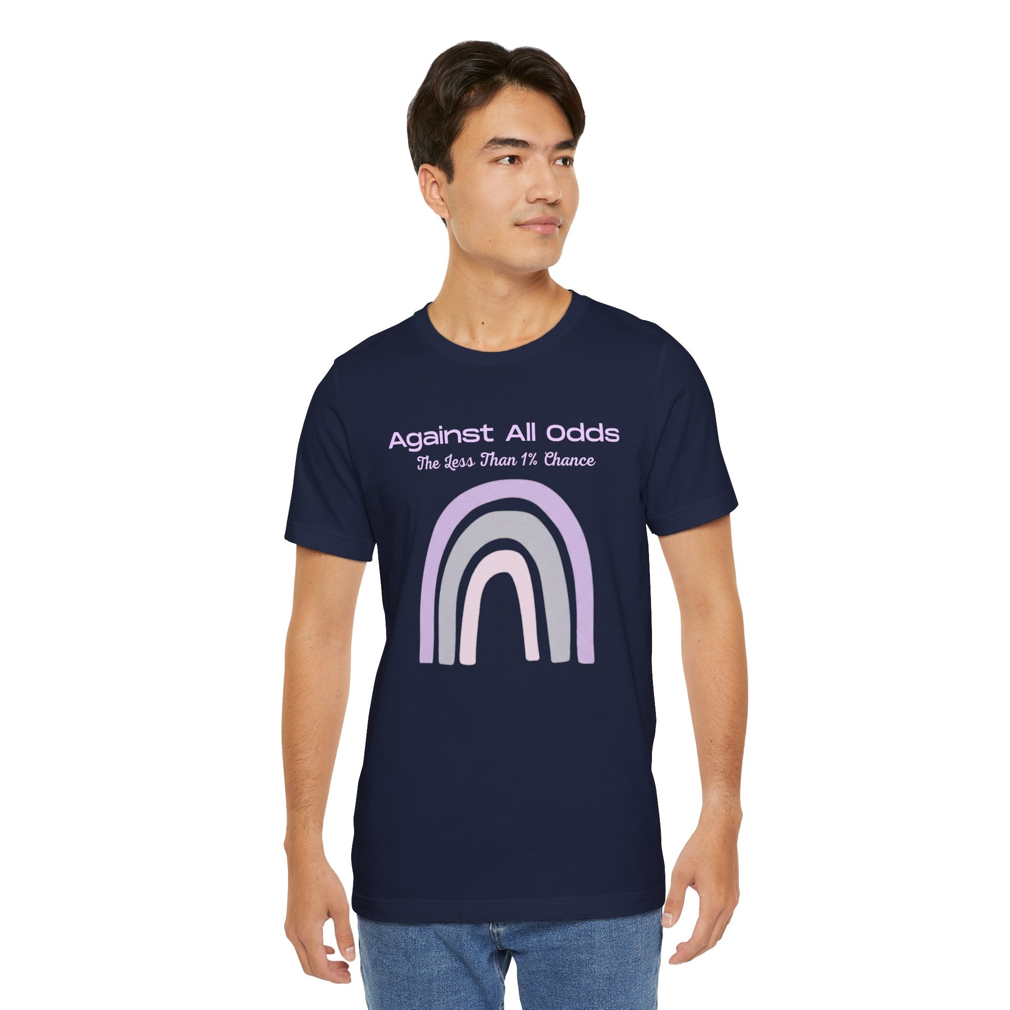 Against All Odds Rainbow Tee — Pastel Inspirational Graphic T-Shirt