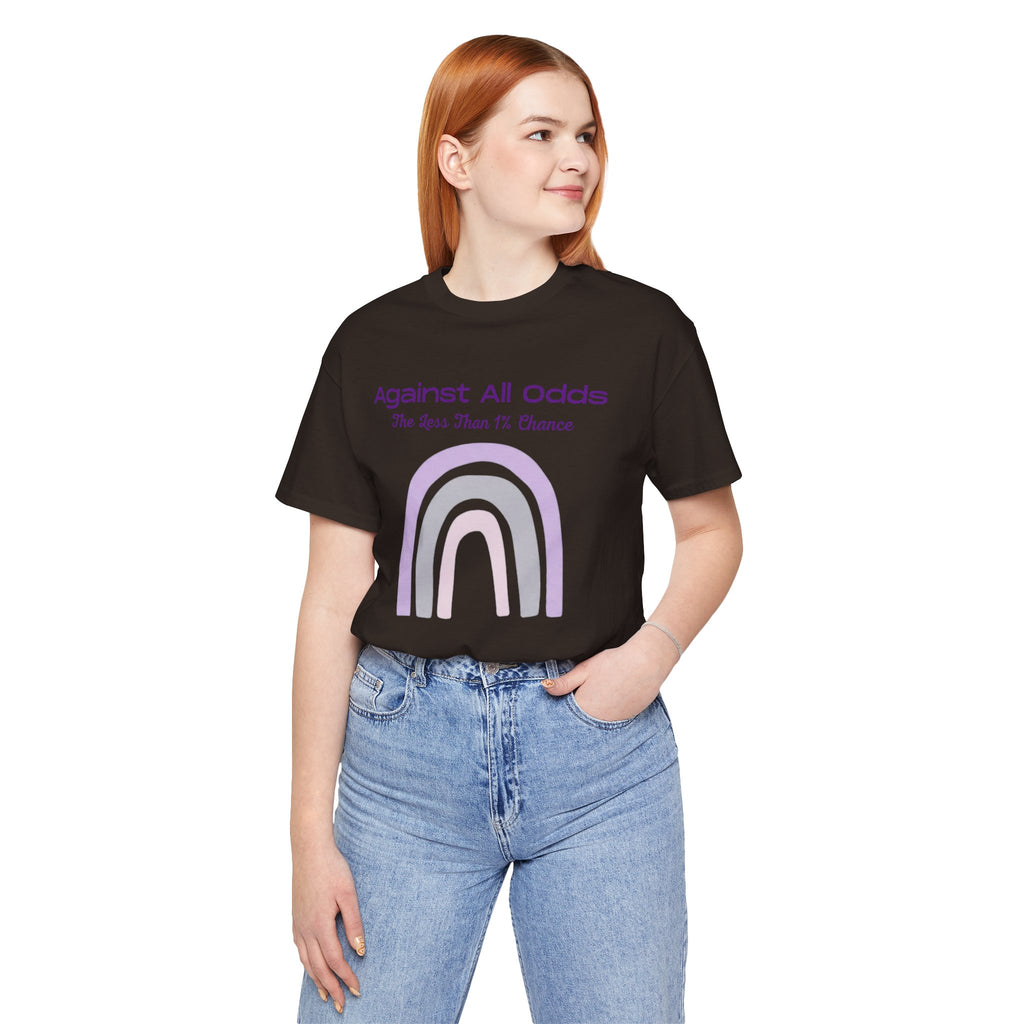 Against All Odds Rainbow Tee – Inspirational Pastel Graphic Shirt