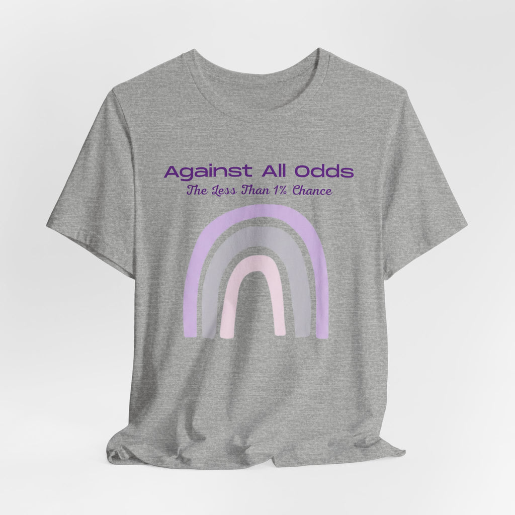 Against All Odds Rainbow Tee – Inspirational Pastel Graphic Shirt