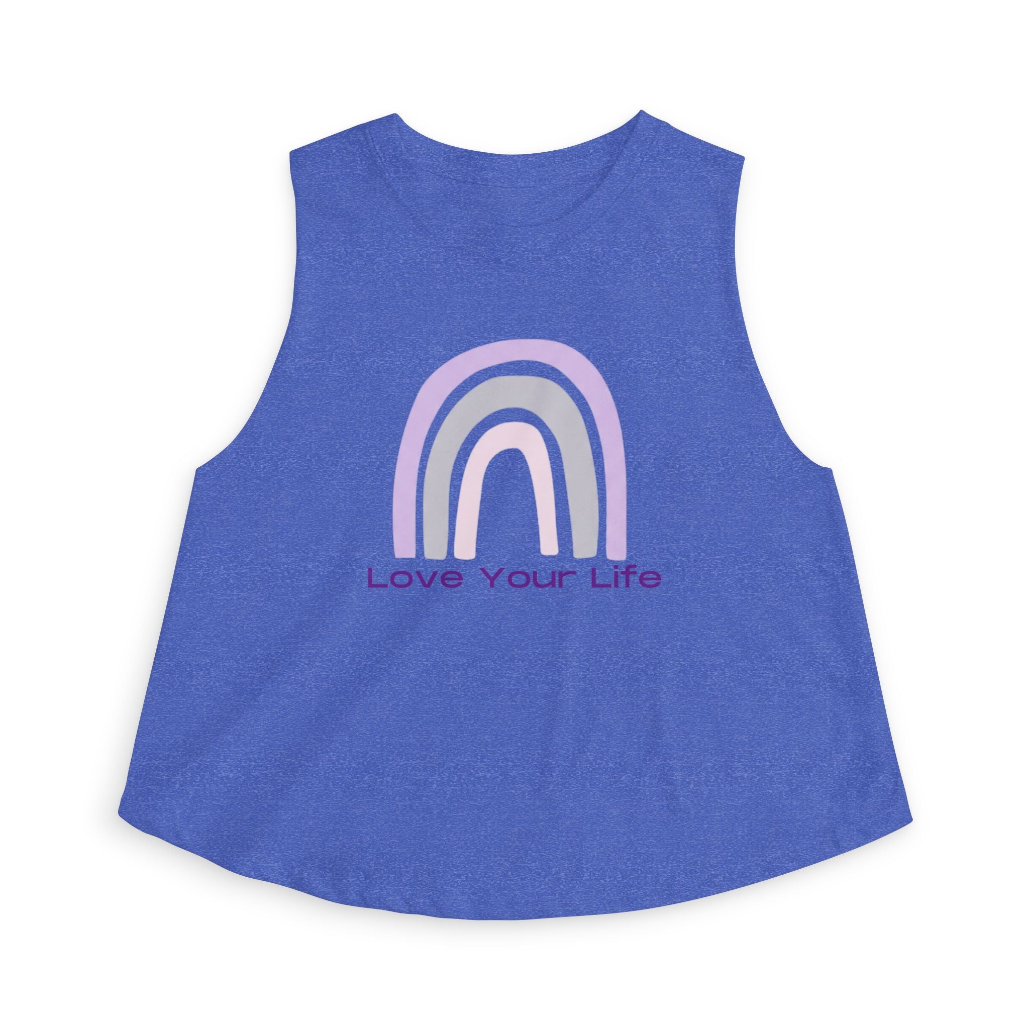Love Your Life Rainbow Crop Top — Women's Positive Message Tank