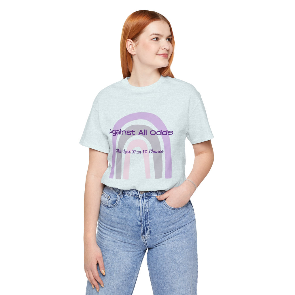 T-Shirt — "Against All Odds" Lavender Rainbow Inspirational Tee