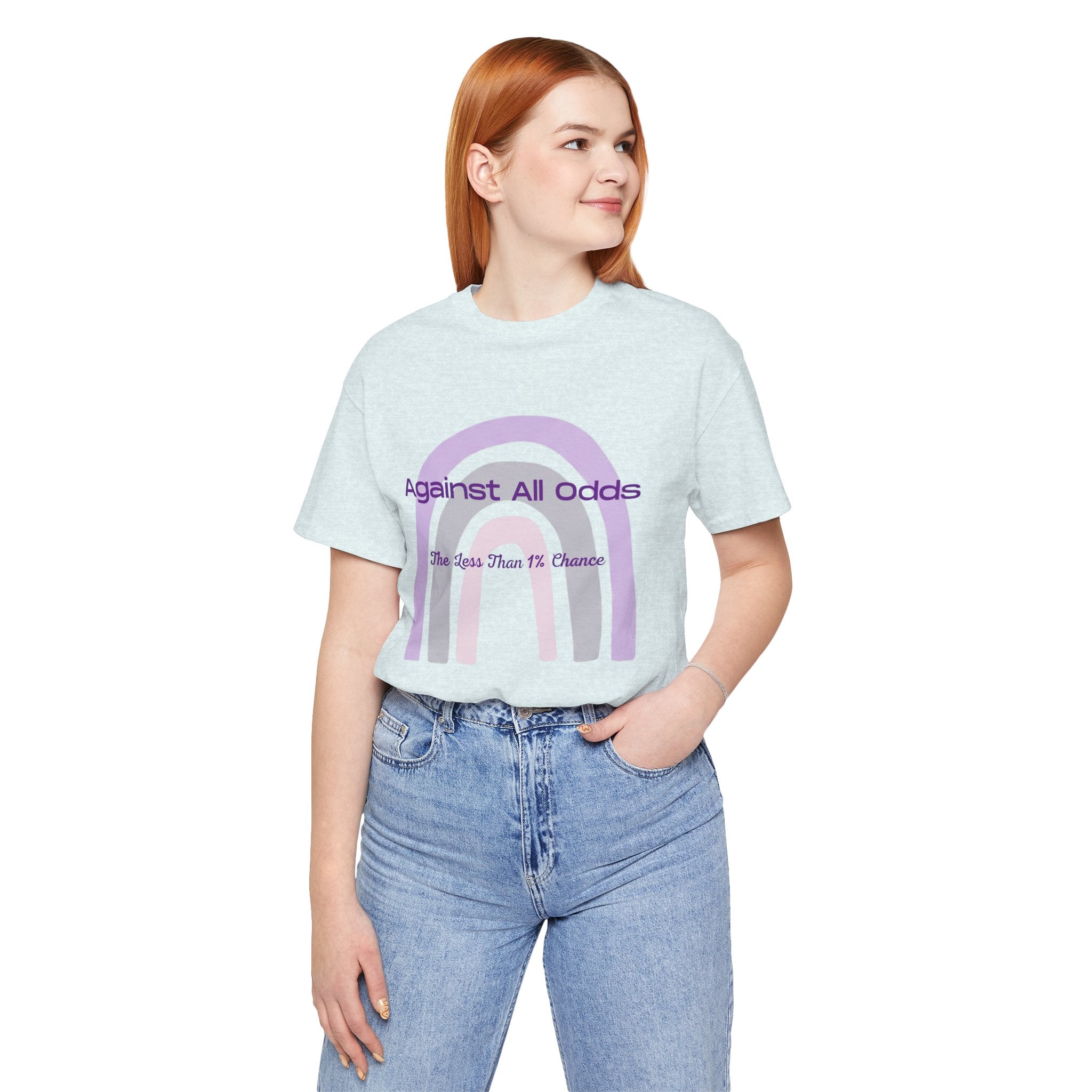 T-Shirt — "Against All Odds" Lavender Rainbow Inspirational Tee