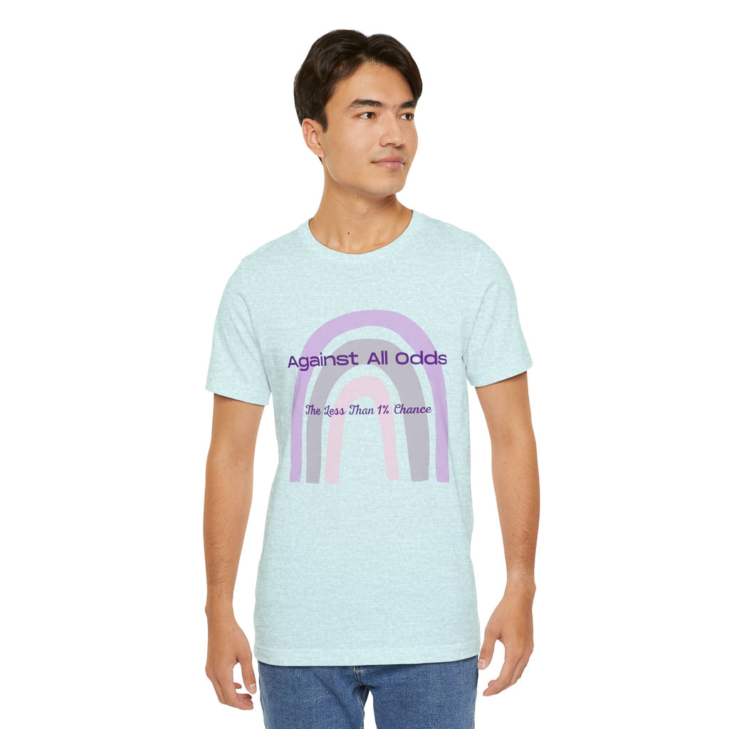 T-Shirt — "Against All Odds" Lavender Rainbow Inspirational Tee