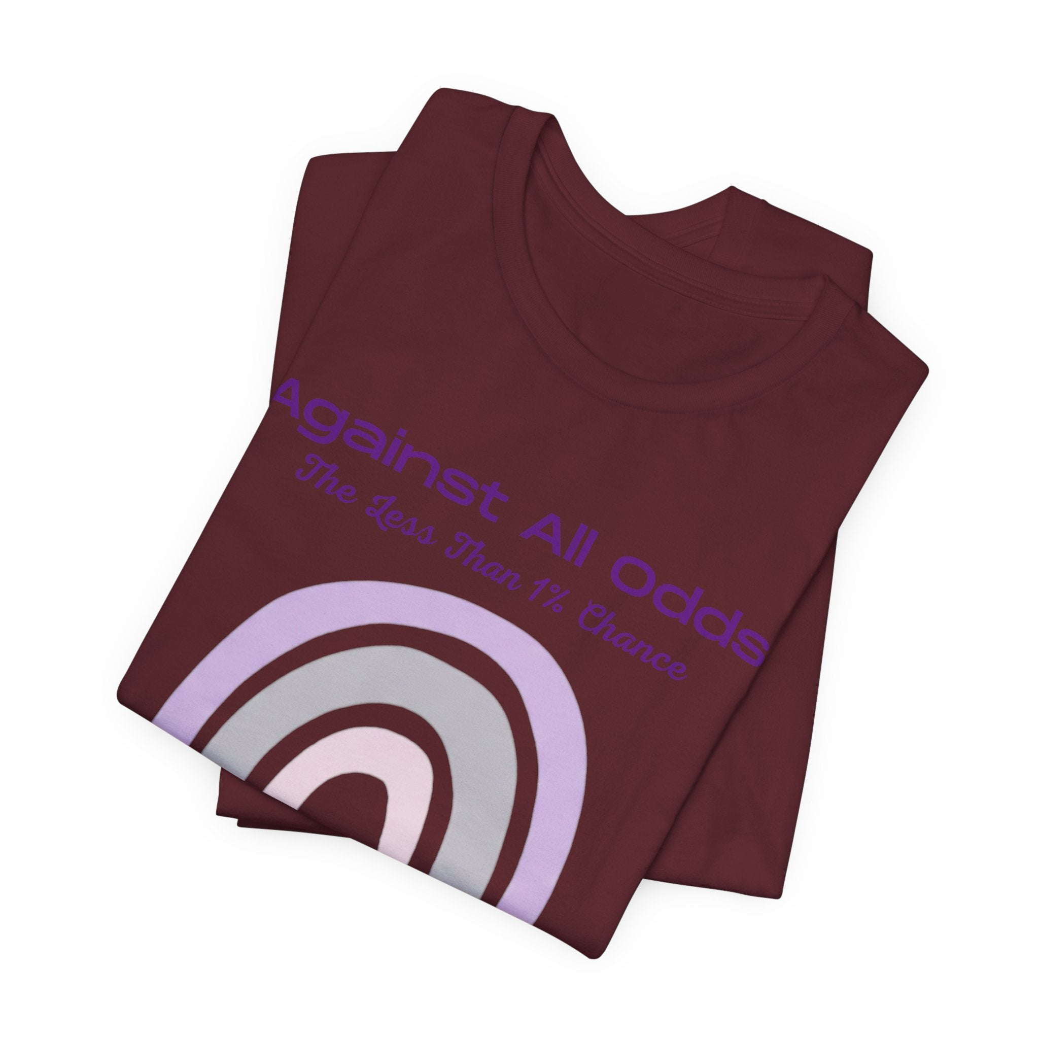 Against All Odds Rainbow Tee – Inspirational Pastel Graphic Shirt