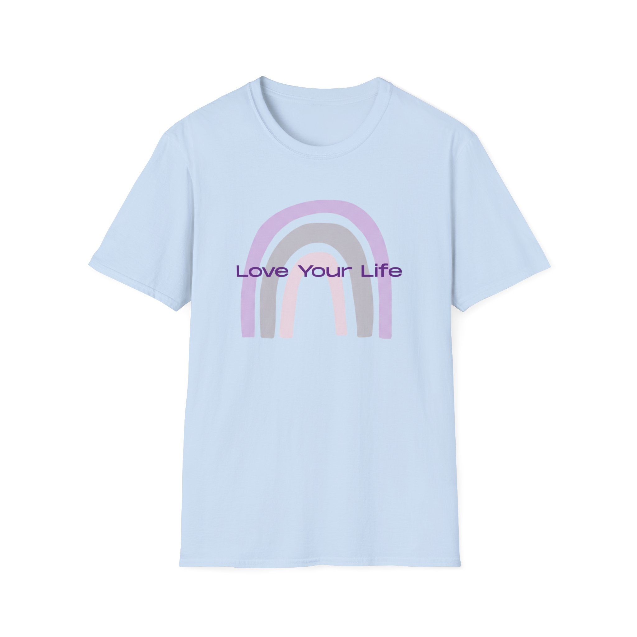 Love Your Life Rainbow T-Shirt — Pastel Retro Positive Tee