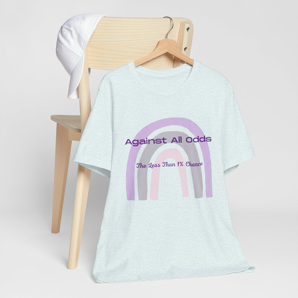 T-Shirt — "Against All Odds" Lavender Rainbow Inspirational Tee