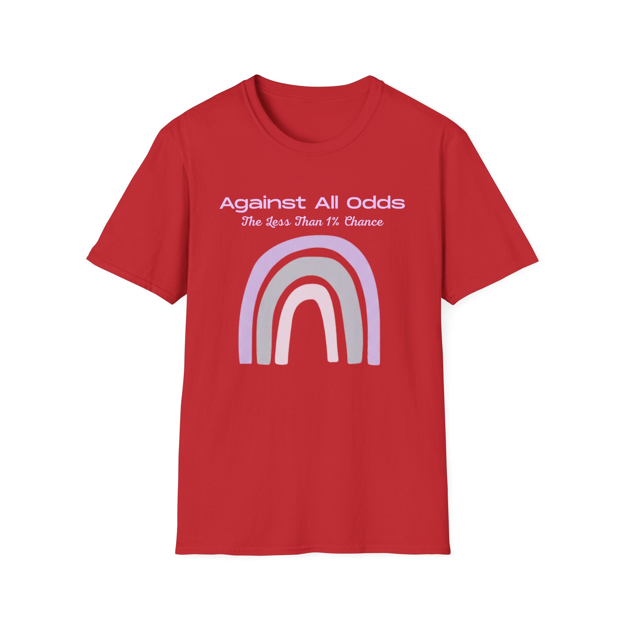 Against All Odds Rainbow T-Shirt — Pastel Inspirational Tee
