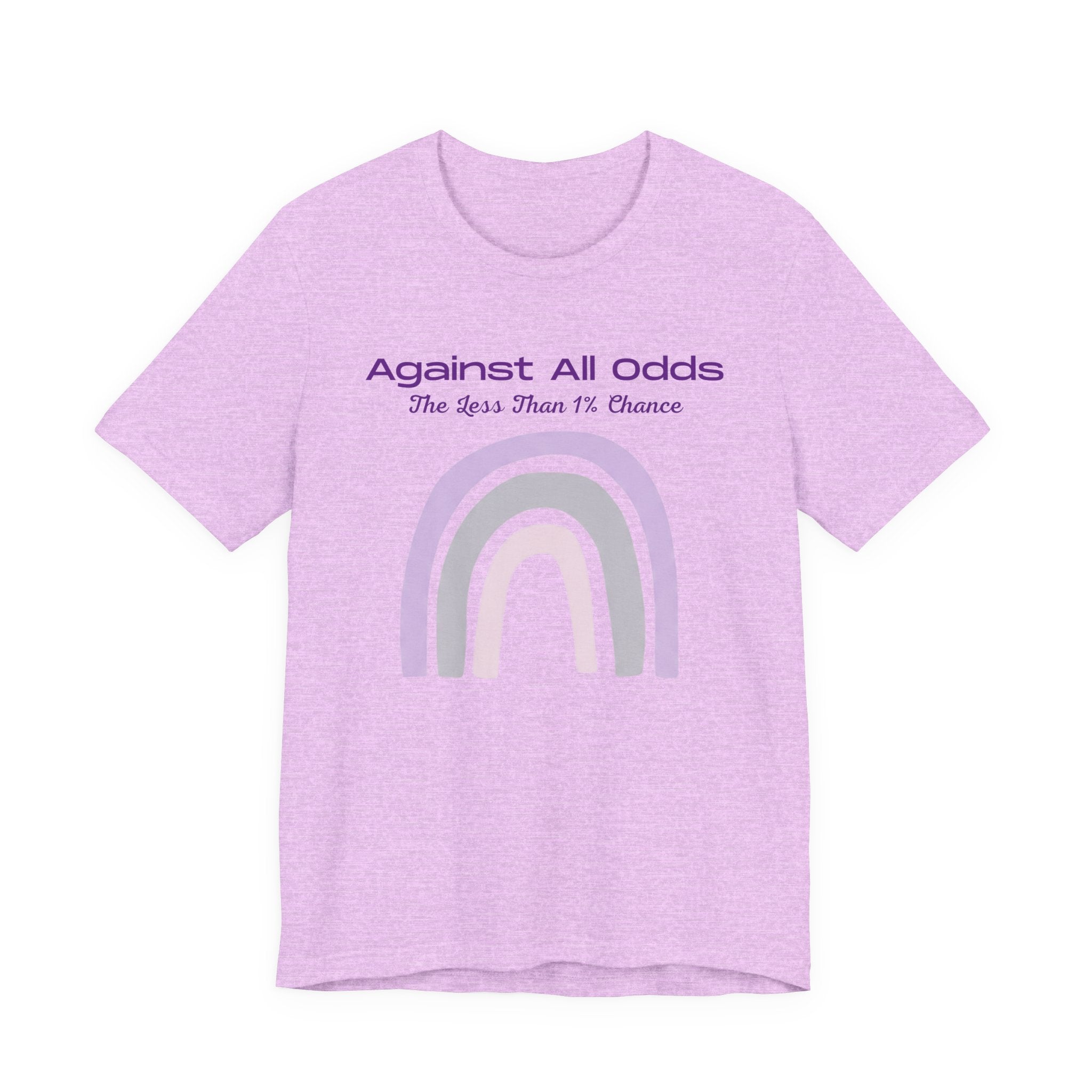 Against All Odds Rainbow Tee – Inspirational Pastel Graphic Shirt
