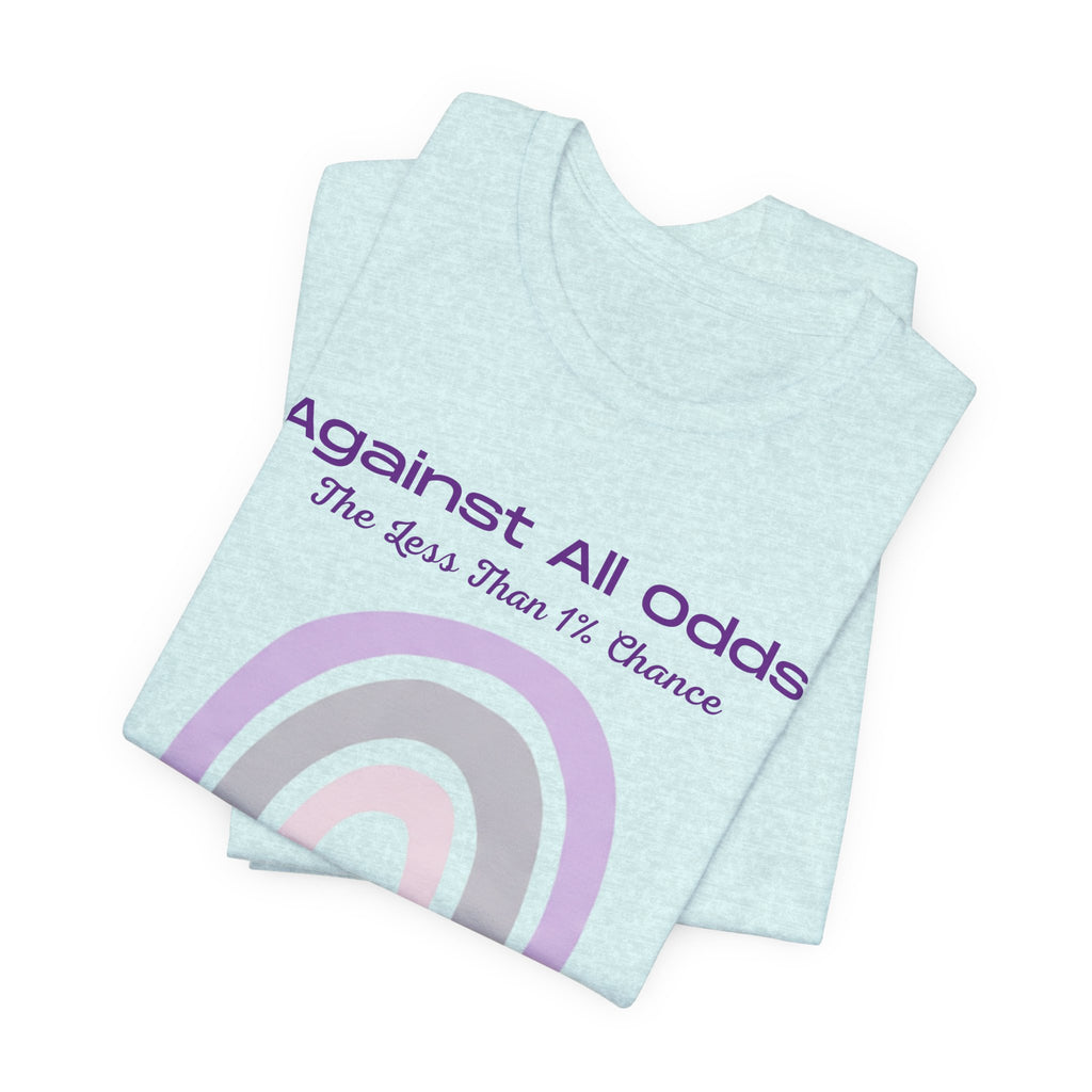 Against All Odds Rainbow Tee – Inspirational Pastel Graphic Shirt