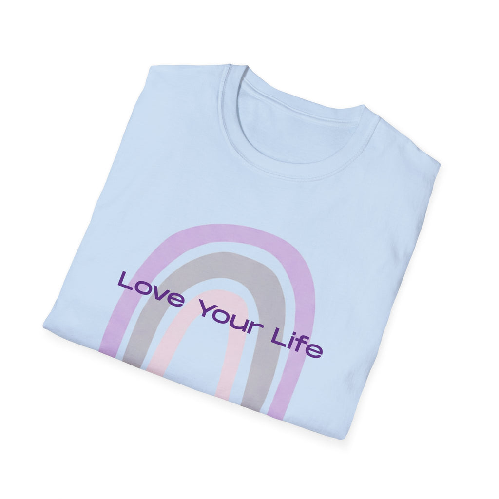 Love Your Life Rainbow T-Shirt — Pastel Retro Positive Tee