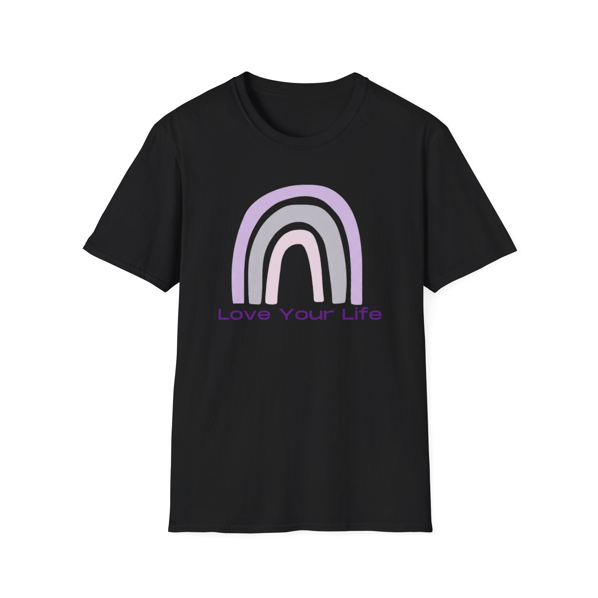 Love Your Life Rainbow T-Shirt — Pastel Positive Affirmation Tee
