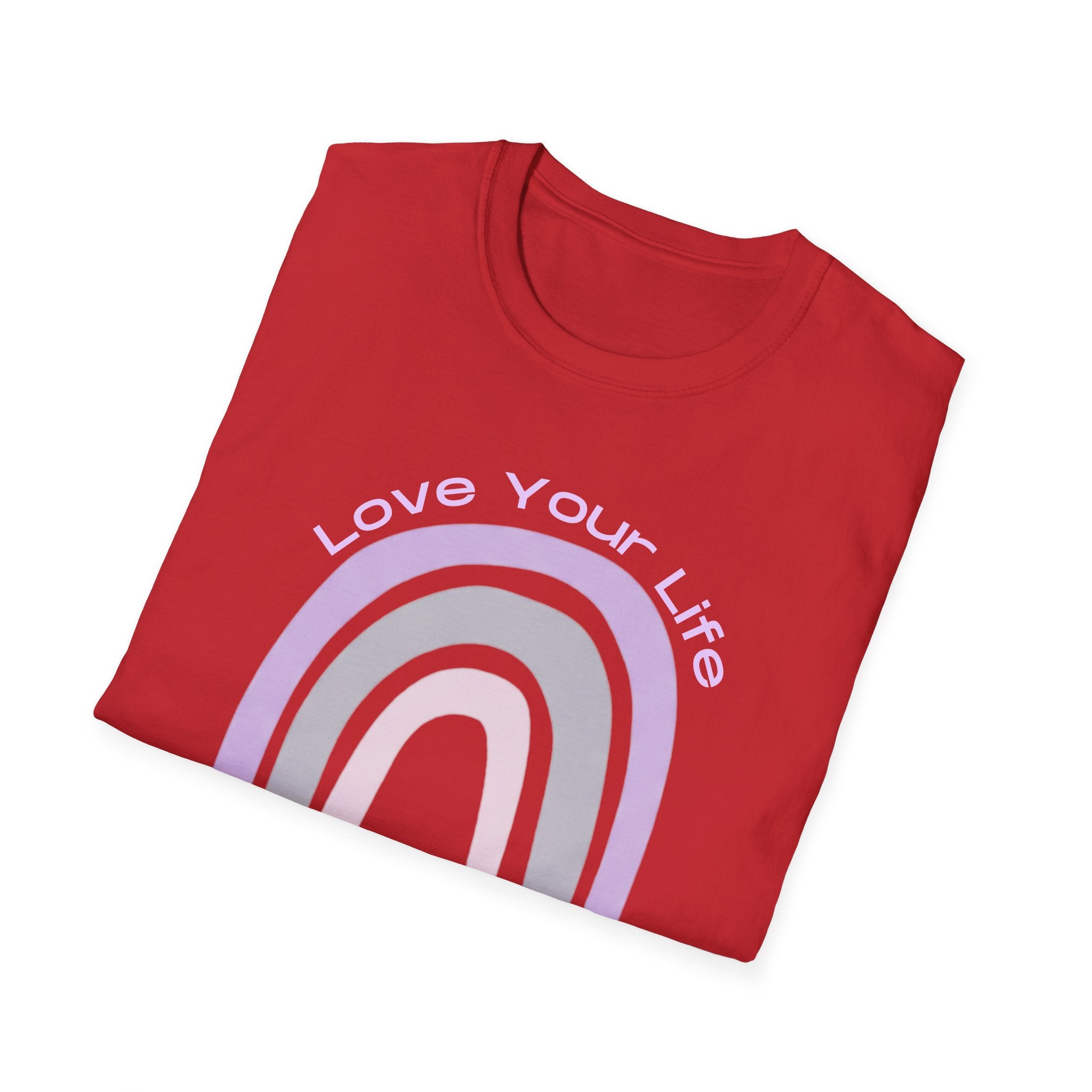 Love Your Life Rainbow T-Shirt — Pastel Retro Positive Tee