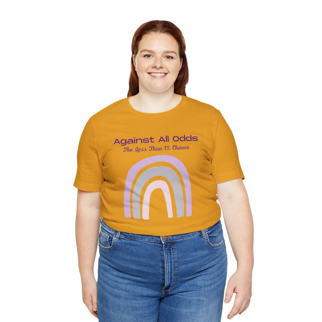 Against All Odds Rainbow Tee – Inspirational Pastel Graphic Shirt