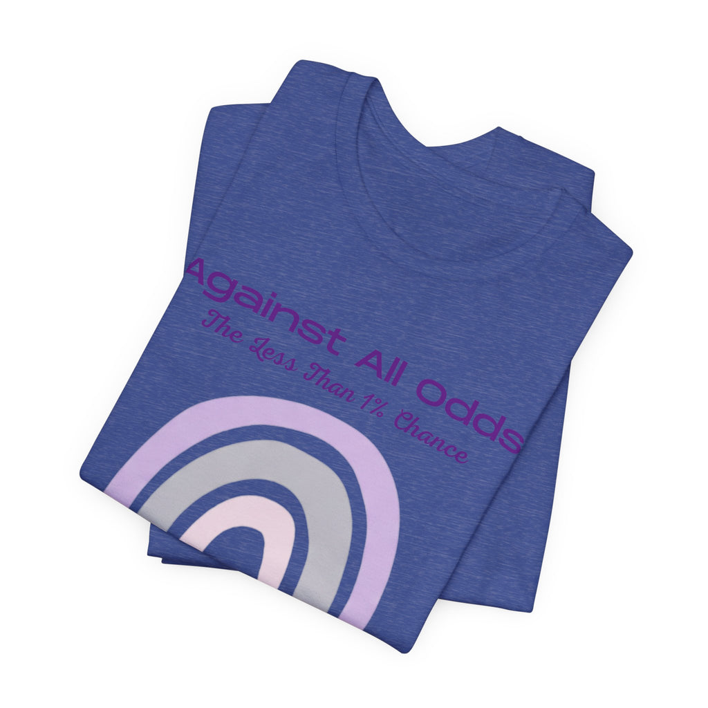 Against All Odds Rainbow Tee – Inspirational Pastel Graphic Shirt