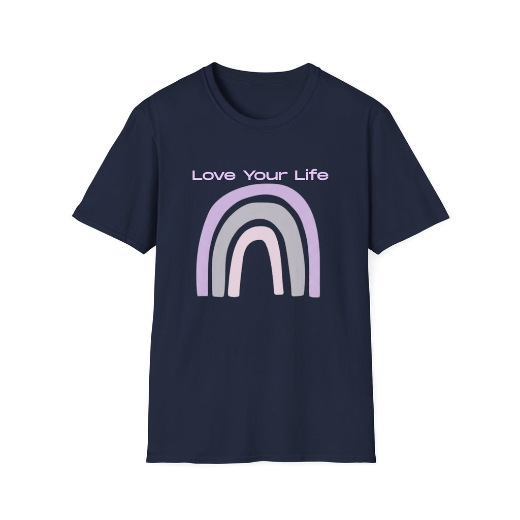 Love Your Life Rainbow T-Shirt — Pastel Positive Message Tee