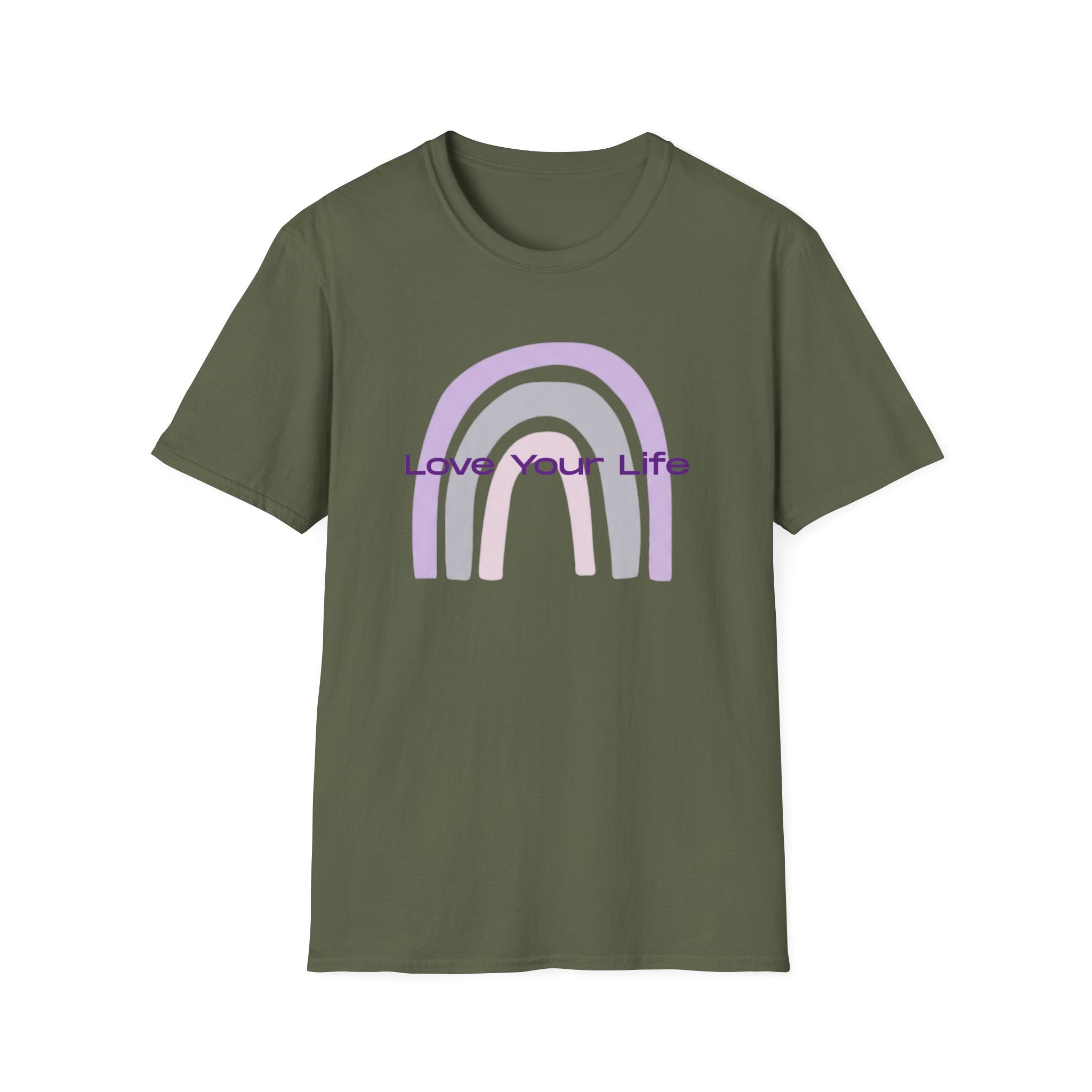 Love Your Life Rainbow T-Shirt — Pastel Retro Positive Tee