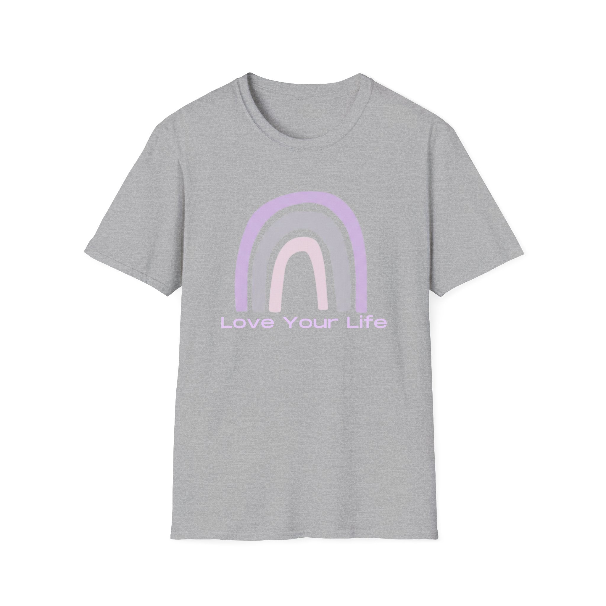 Love Your Life Rainbow T-Shirt — Pastel Inspirational Tee