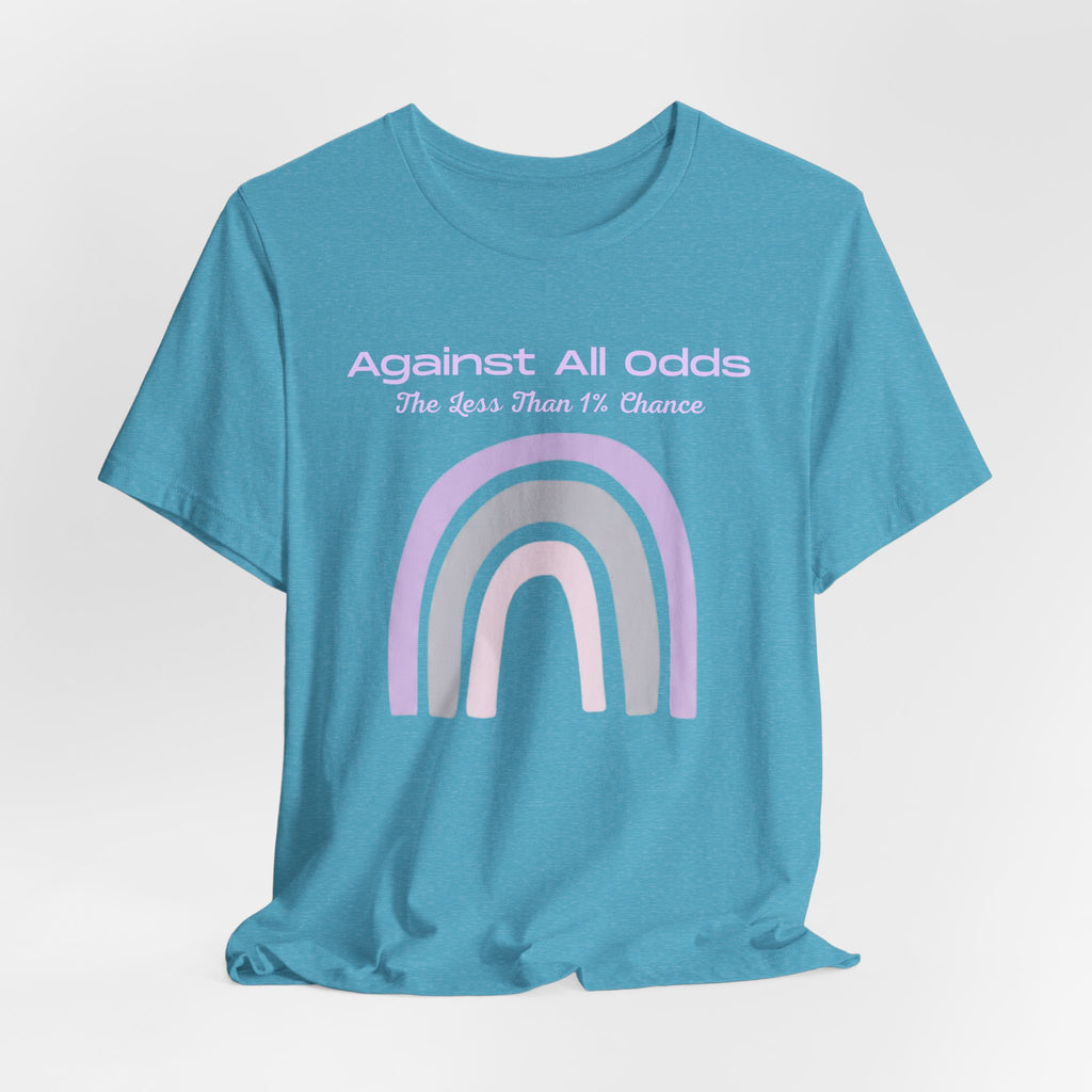 Against All Odds Rainbow Tee — Pastel Inspirational Graphic T-Shirt
