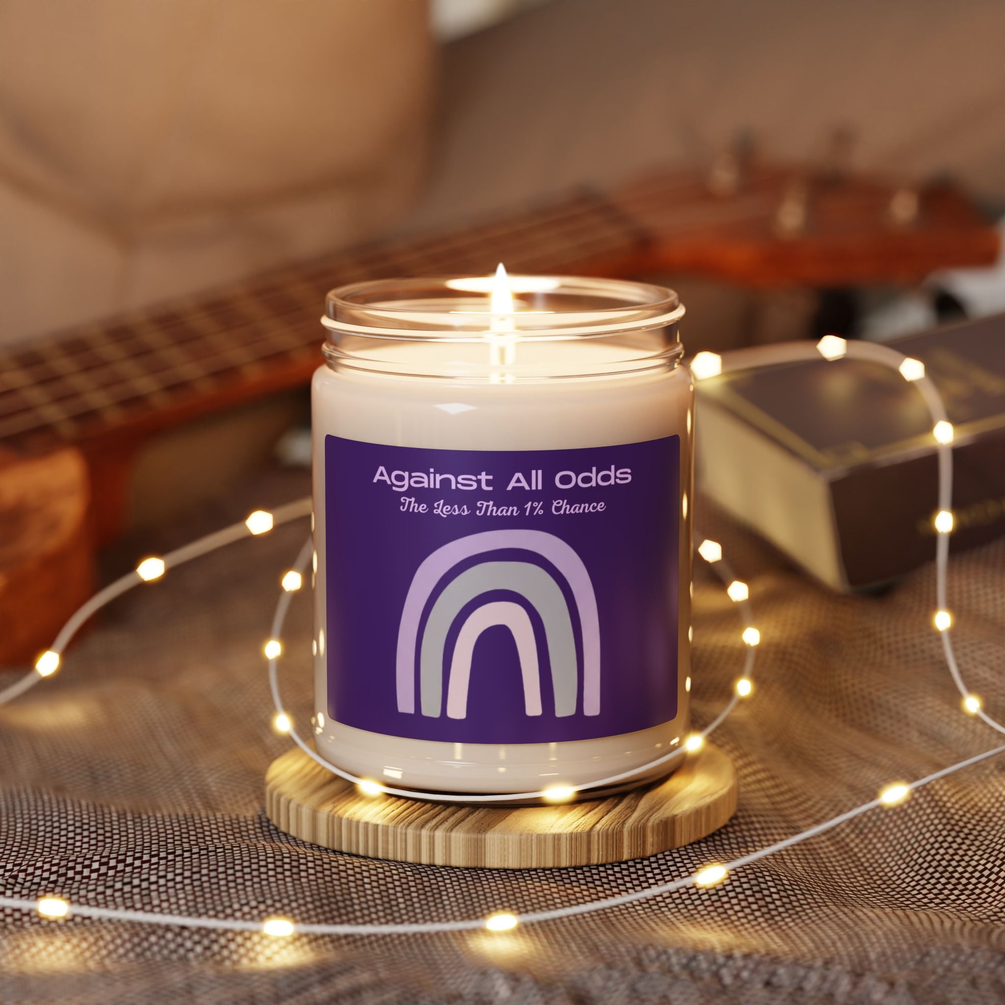 Soy Candle — "Against All Odds" Inspirational Scented Candle (9 oz)