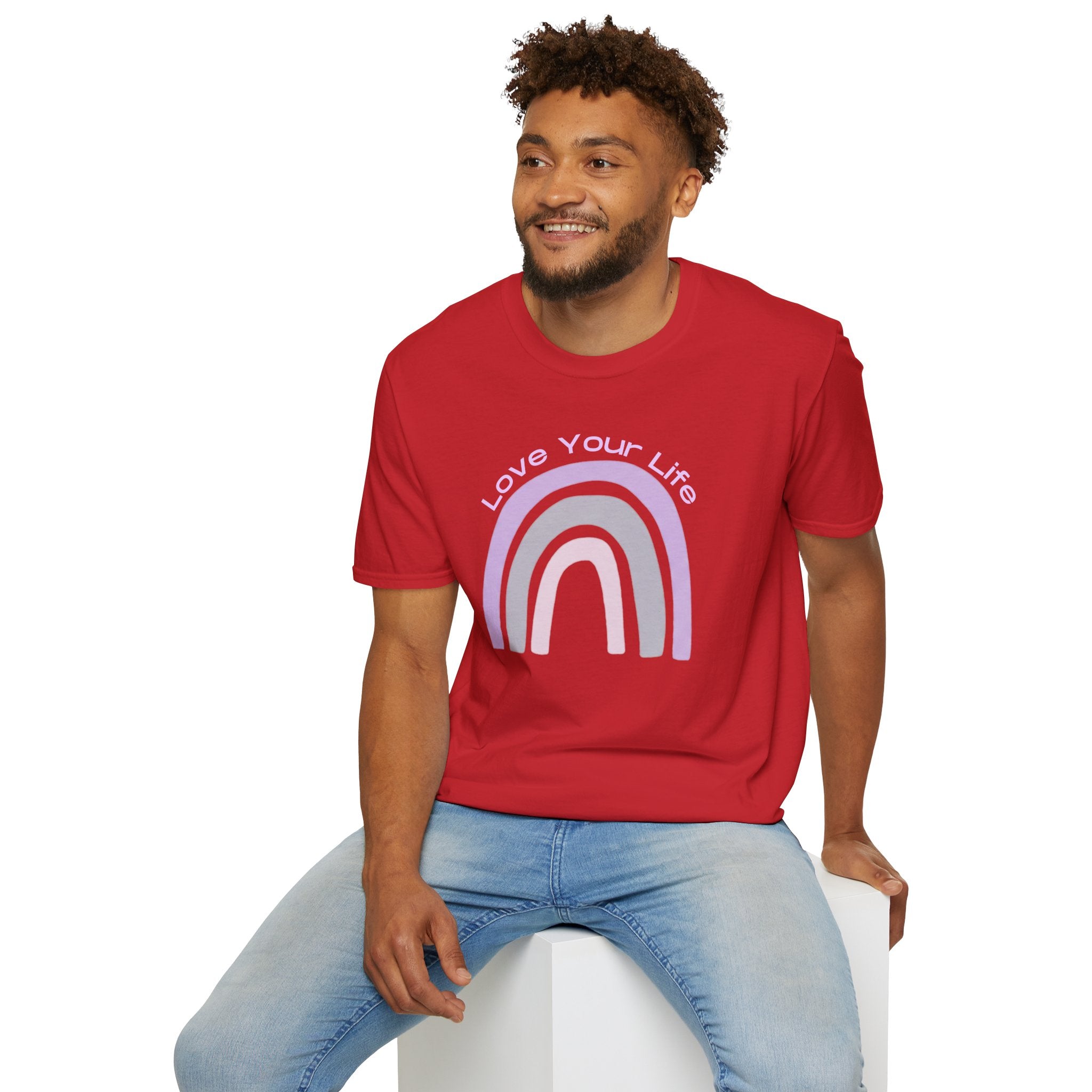 Love Your Life Rainbow T-Shirt — Pastel Retro Positive Tee