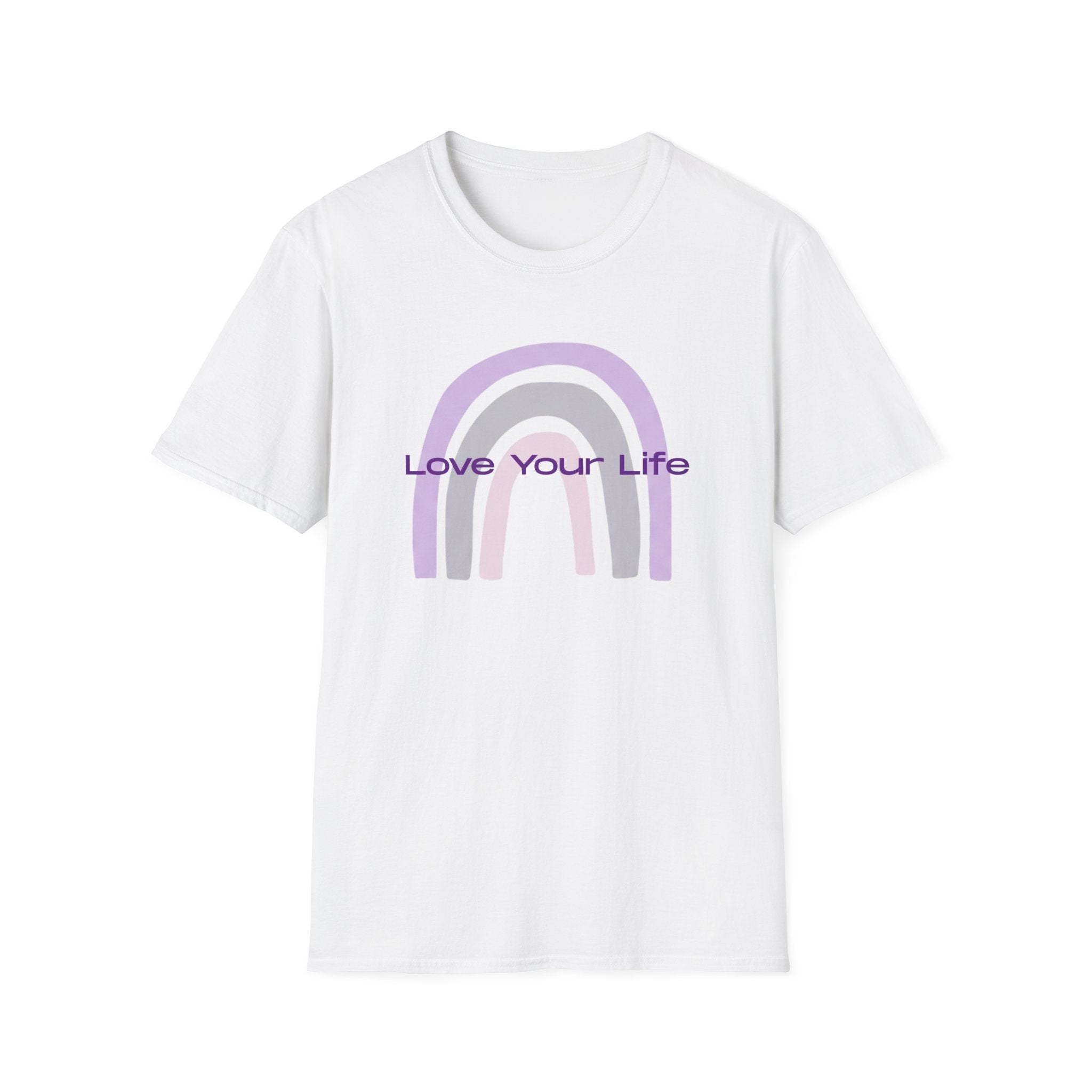 Love Your Life Rainbow T-Shirt — Pastel Retro Positive Tee