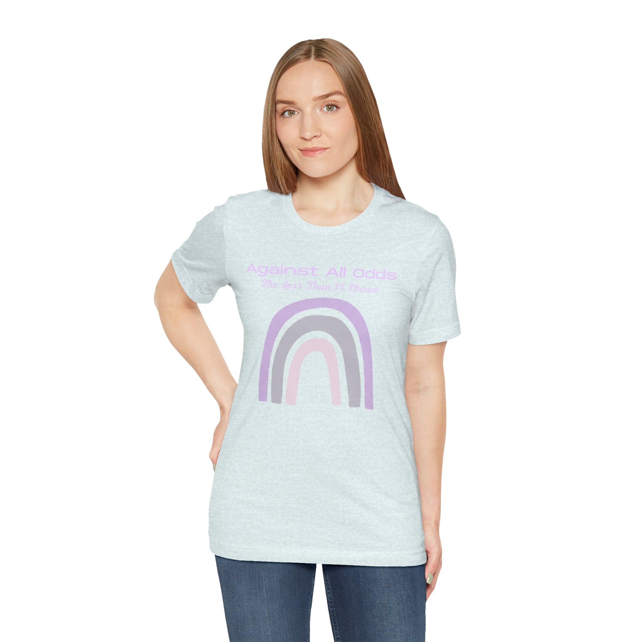 Against All Odds Rainbow Tee — Pastel Inspirational Graphic T-Shirt