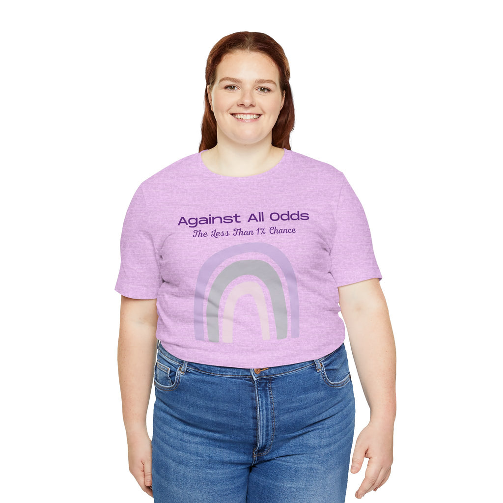 Against All Odds Rainbow Tee – Inspirational Pastel Graphic Shirt