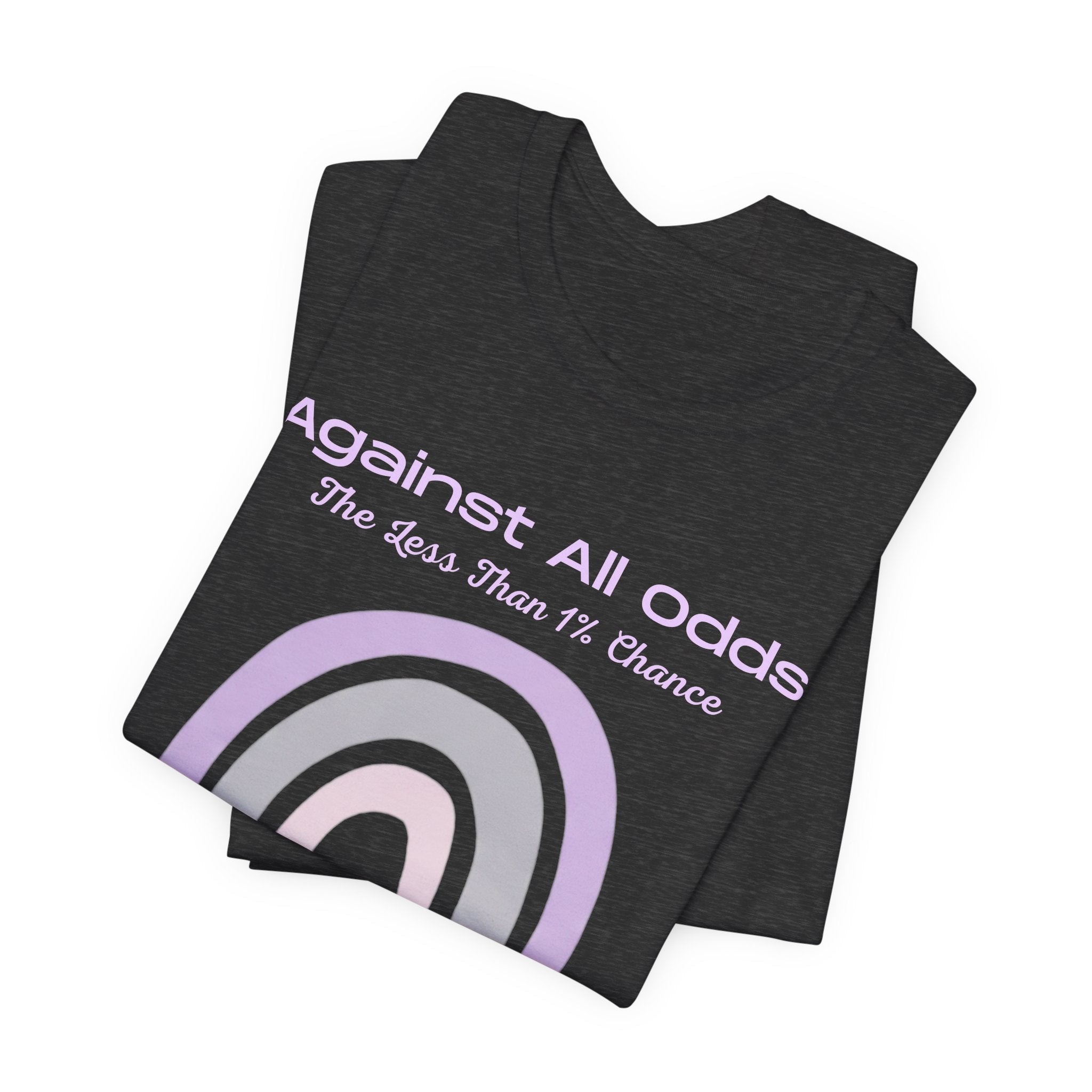 Against All Odds Rainbow Tee — Pastel Inspirational Graphic T-Shirt