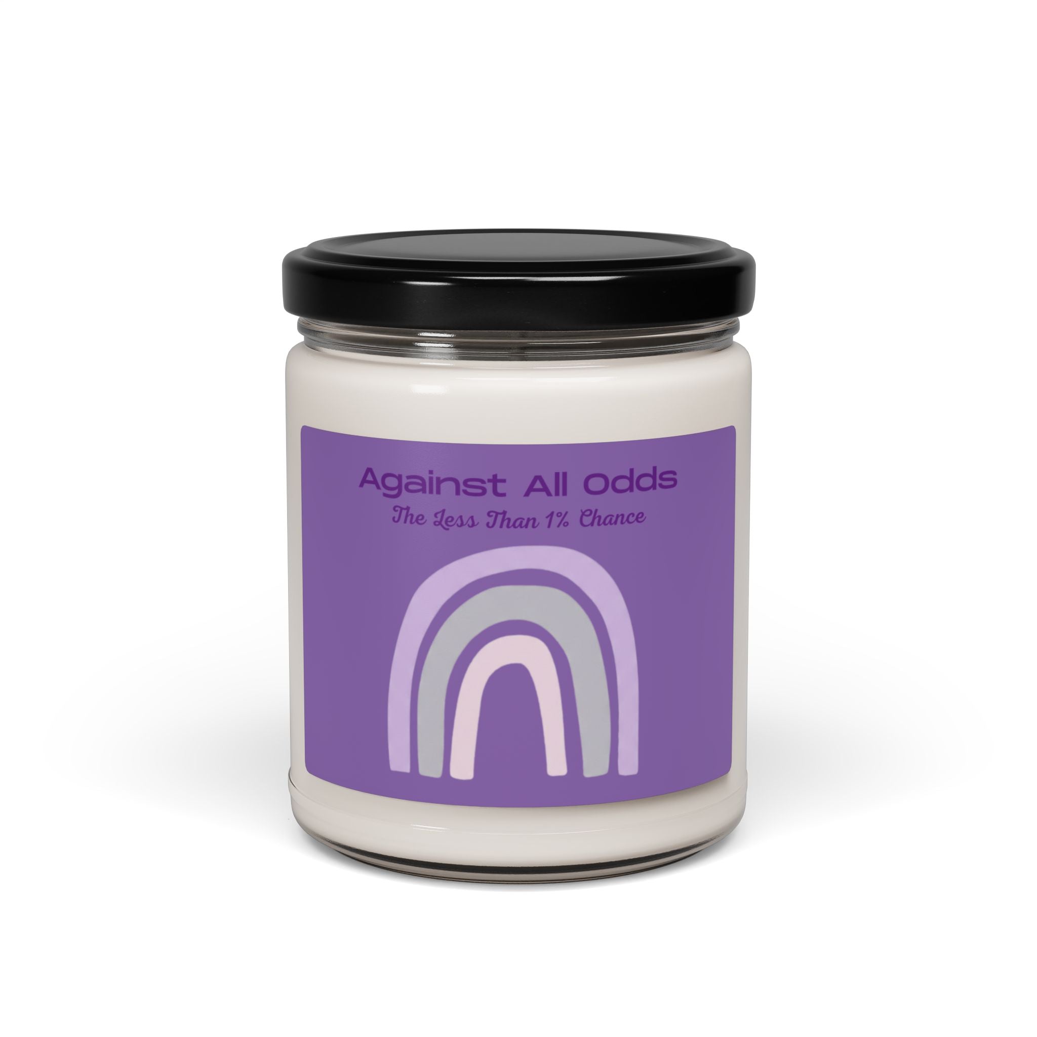 Against All Odds Purple Rainbow Soy Candle — 9oz Scented Jar (The Less Than 1% Chance)