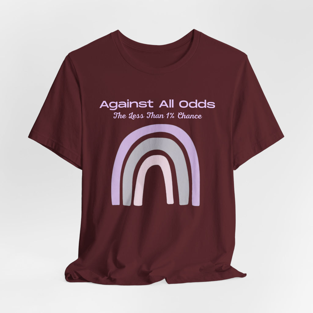 Against All Odds Rainbow Tee — Pastel Inspirational Graphic T-Shirt