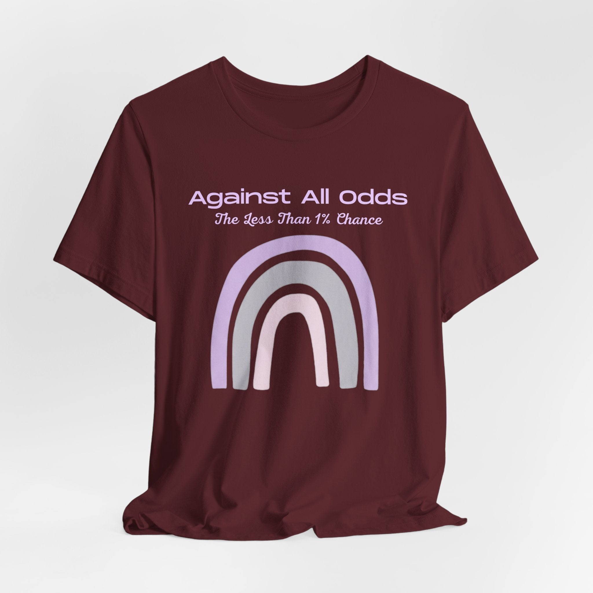 Against All Odds Rainbow Tee — Pastel Inspirational Graphic T-Shirt