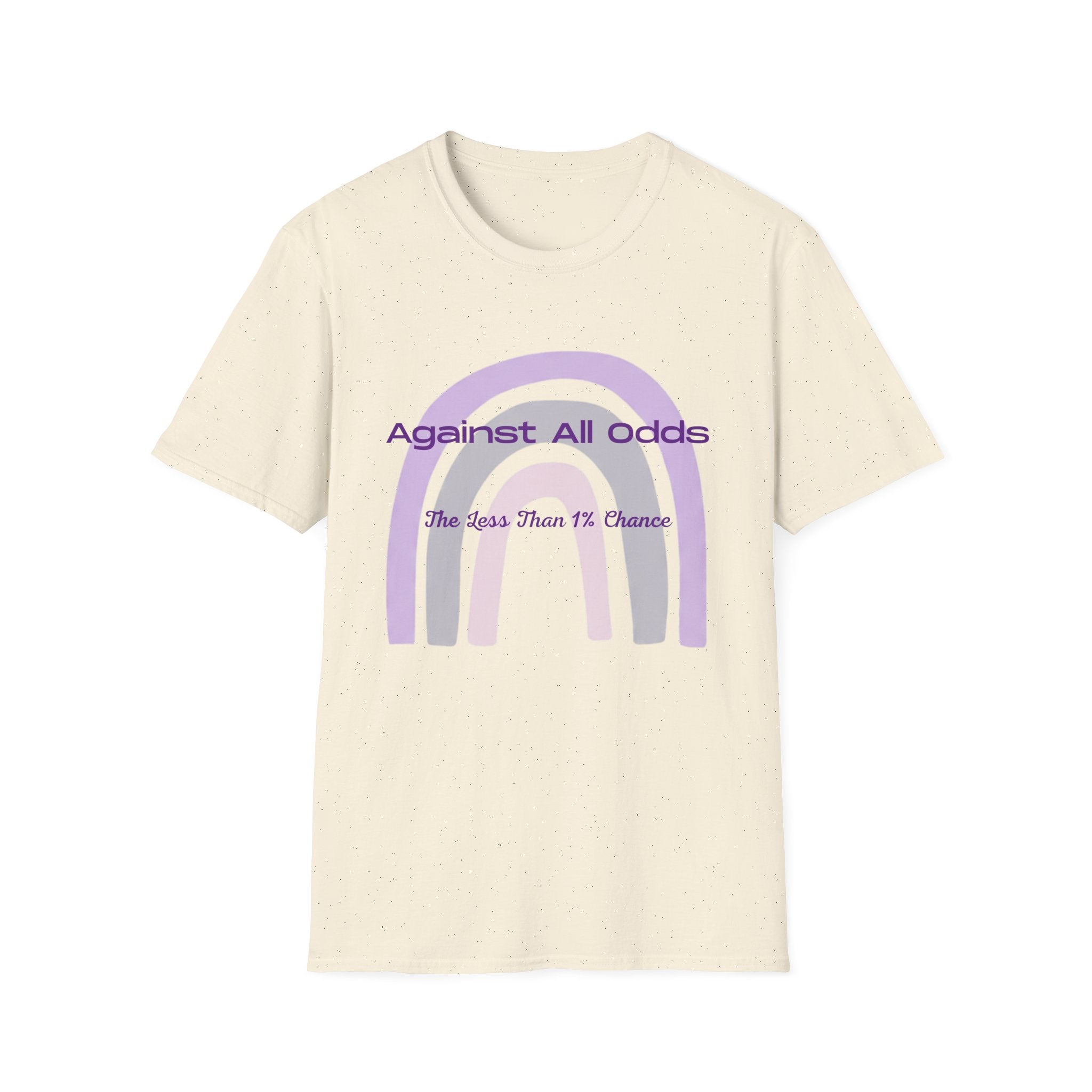 Against All Odds Rainbow T-Shirt — 'The Less Than 1% Chance' Inspirational Tee