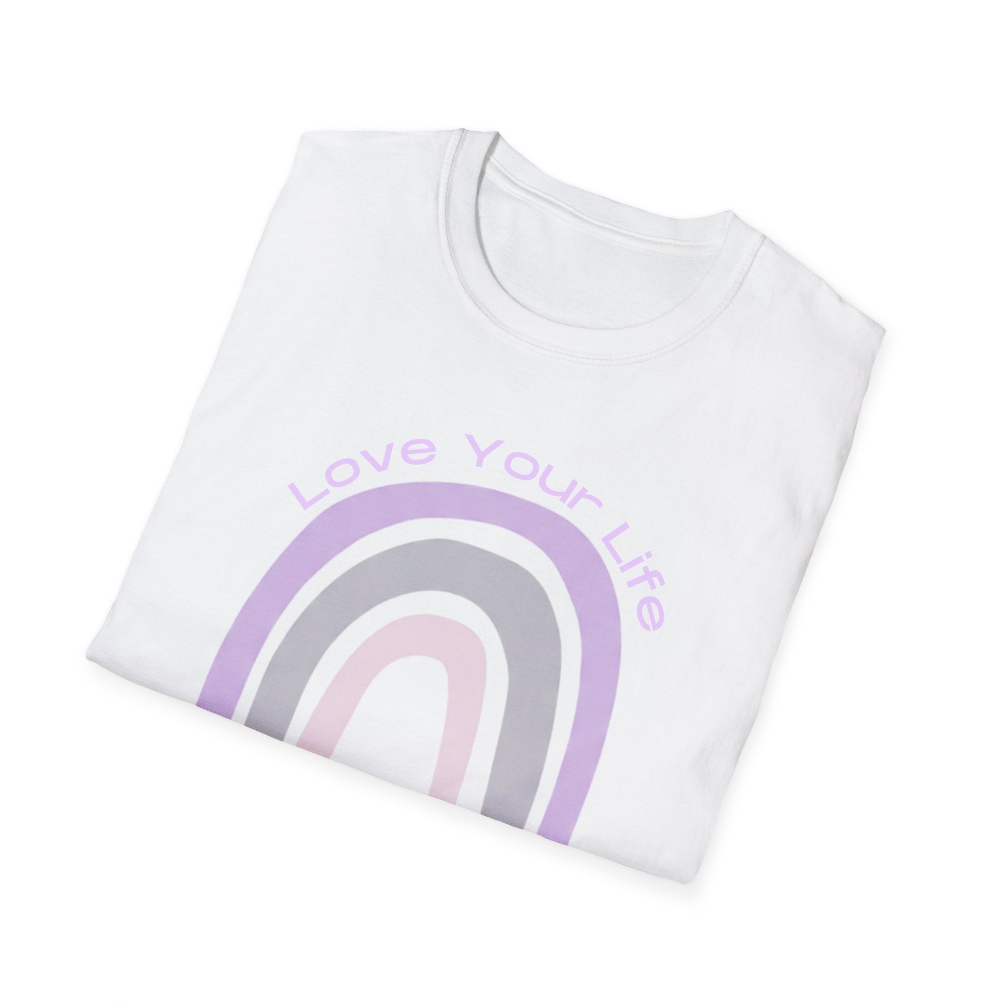 Love Your Life Rainbow T-Shirt — Pastel Retro Positive Tee