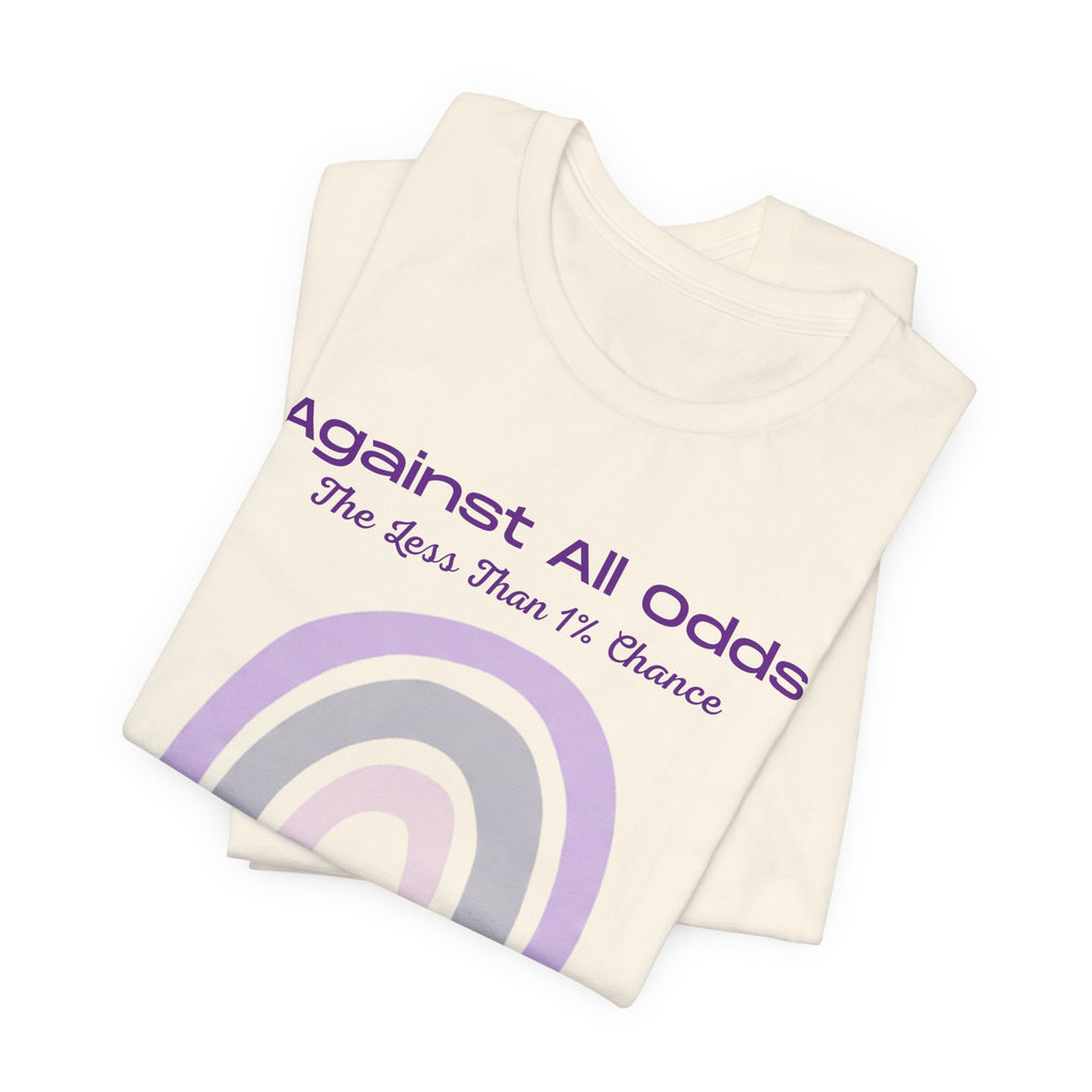 Against All Odds Rainbow Tee – Inspirational Pastel Graphic Shirt