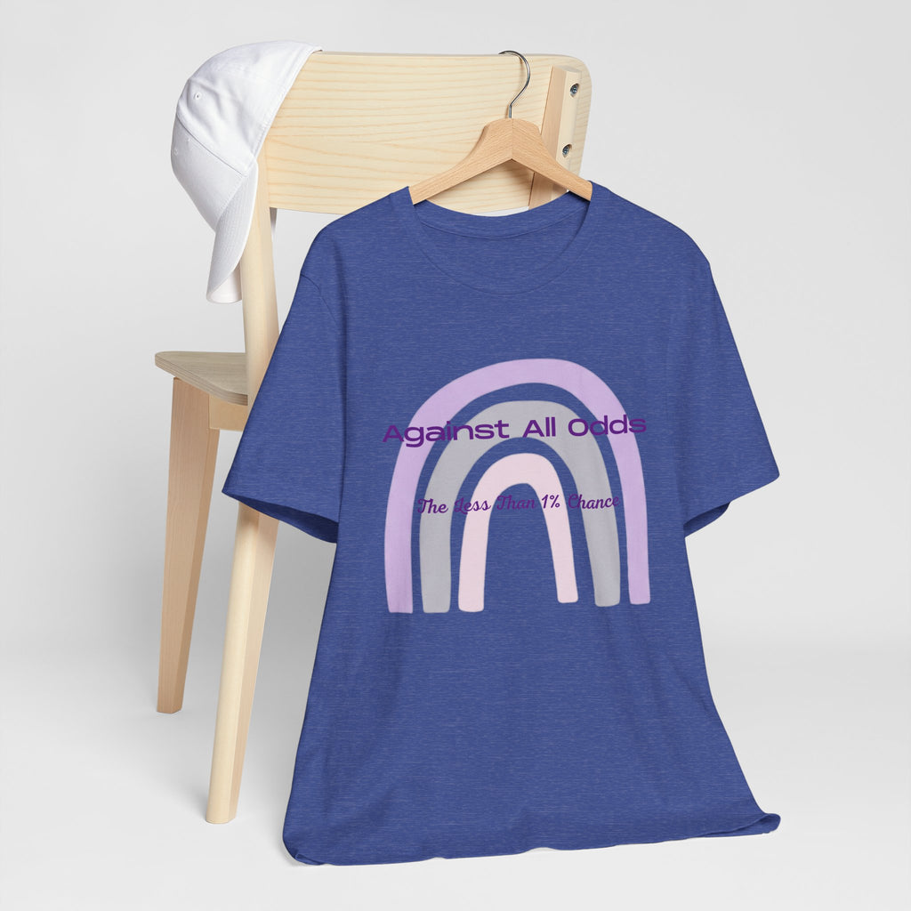 T-Shirt — "Against All Odds" Lavender Rainbow Inspirational Tee