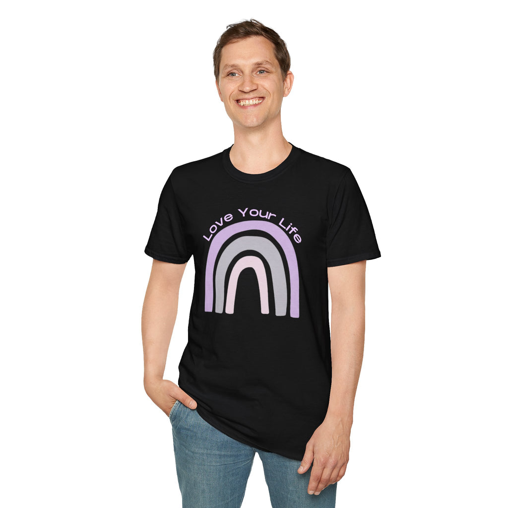 Love Your Life Rainbow T-Shirt — Pastel Retro Positive Tee