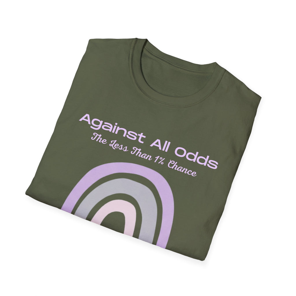 Against All Odds Rainbow T-Shirt — Pastel Inspirational Tee