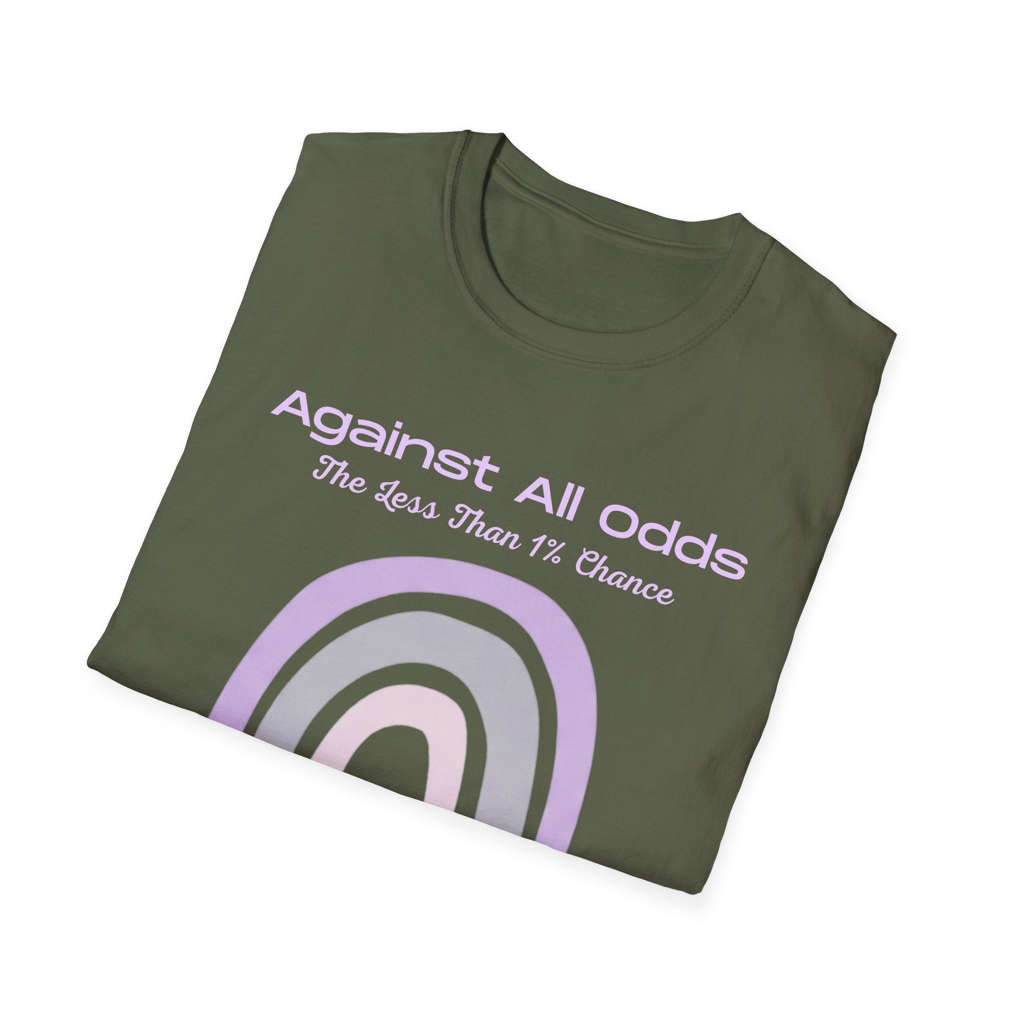 Against All Odds Rainbow T-Shirt — Pastel Inspirational Tee