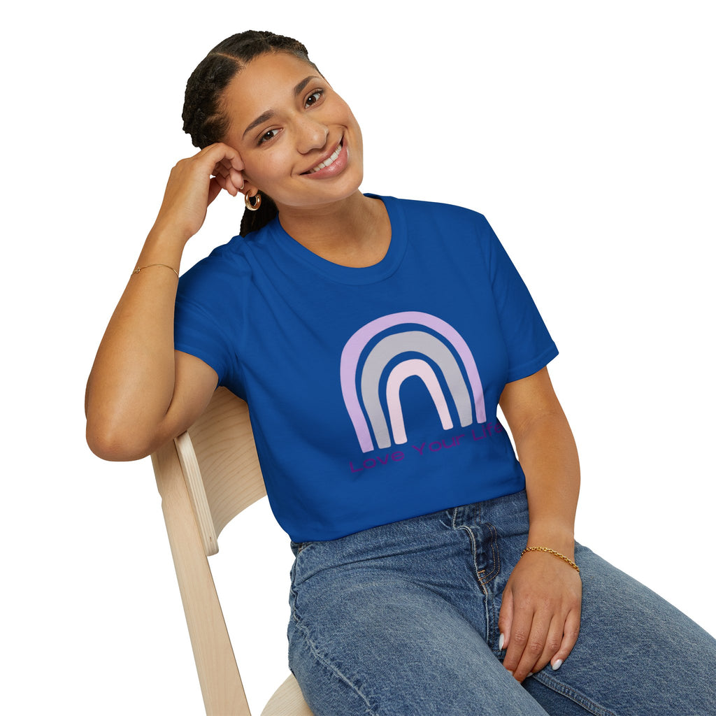 Love Your Life Rainbow T-Shirt — Pastel Positive Affirmation Tee
