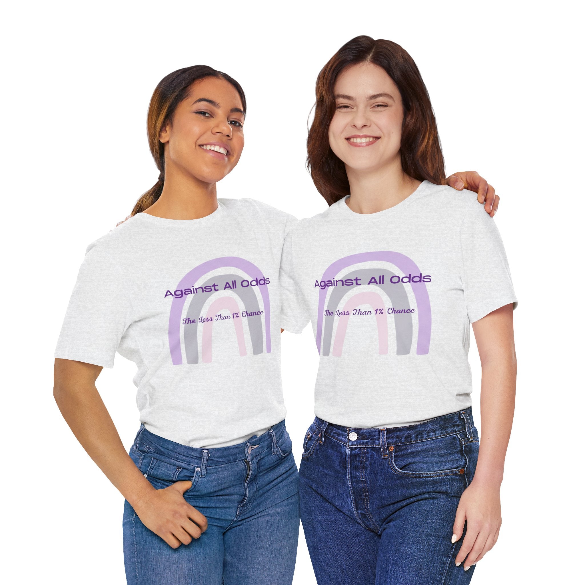T-Shirt — "Against All Odds" Lavender Rainbow Inspirational Tee