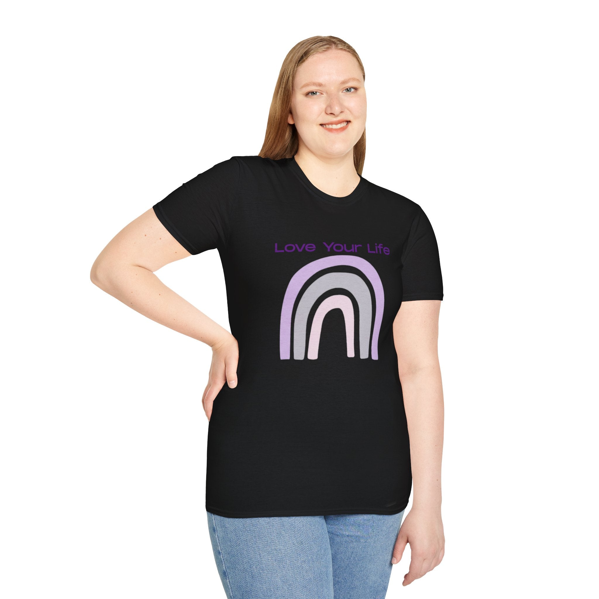Love Your Life Rainbow T-Shirt — Soft Pastel Everyday Tee