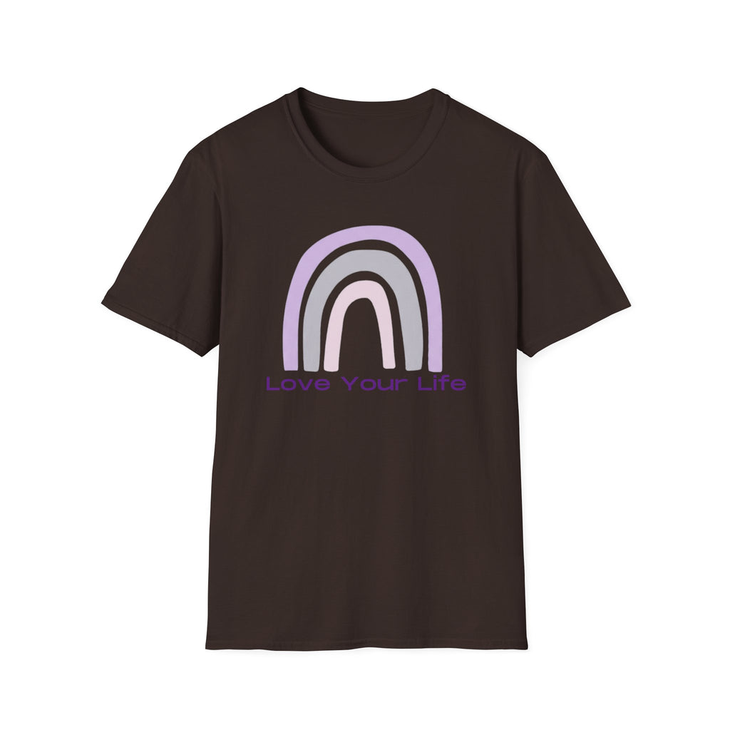 Love Your Life Rainbow T-Shirt — Pastel Positive Affirmation Tee
