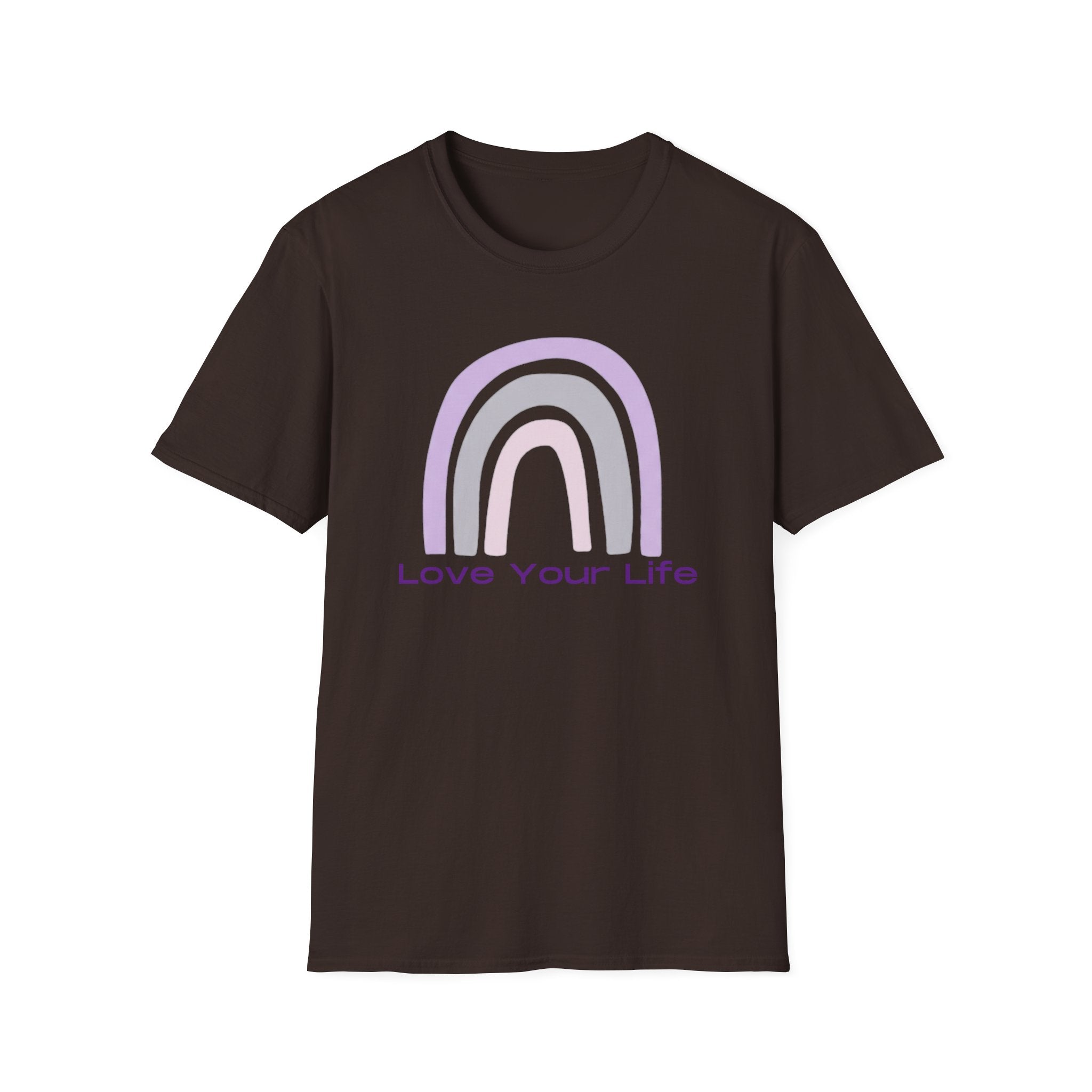 Love Your Life Rainbow T-Shirt — Pastel Positive Affirmation Tee