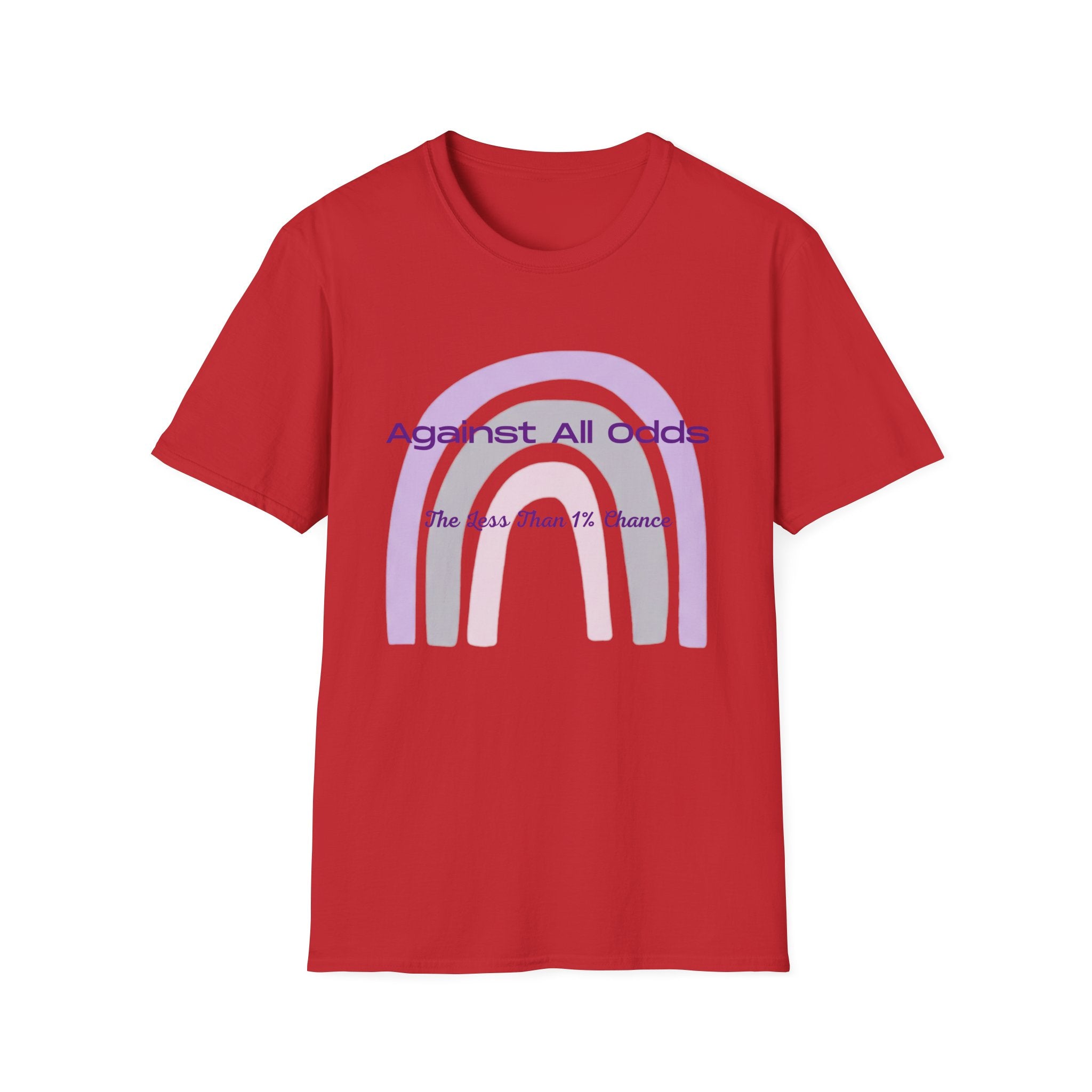 Against All Odds Rainbow T-Shirt — 'The Less Than 1% Chance' Inspirational Tee
