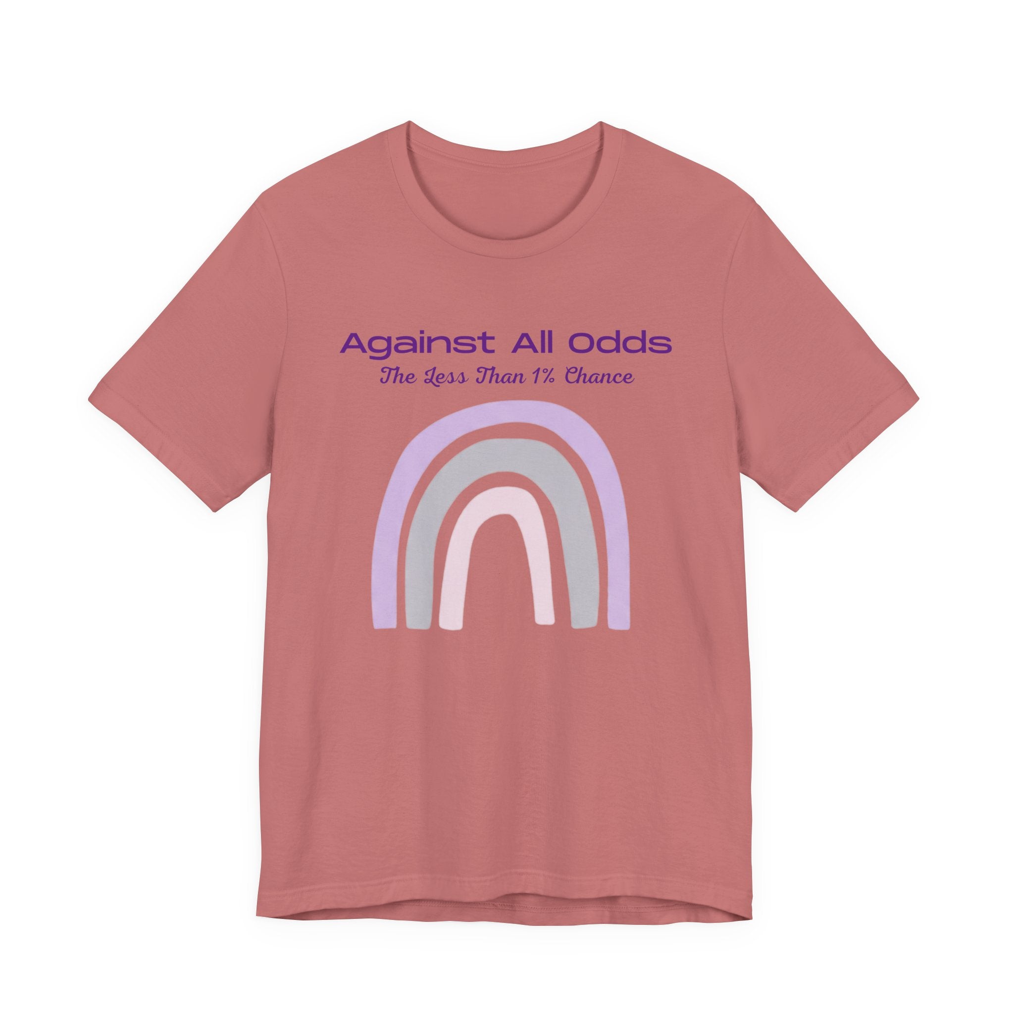 Against All Odds Rainbow Tee – Inspirational Pastel Graphic Shirt