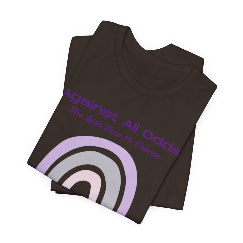 Against All Odds Rainbow Tee – Inspirational Pastel Graphic Shirt
