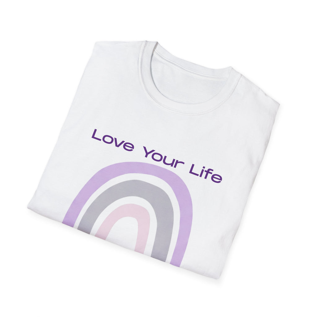 Love Your Life Rainbow T-Shirt — Soft Pastel Everyday Tee