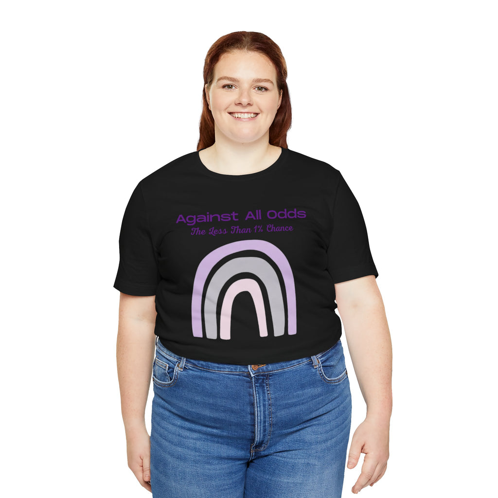 Against All Odds Rainbow Tee – Inspirational Pastel Graphic Shirt
