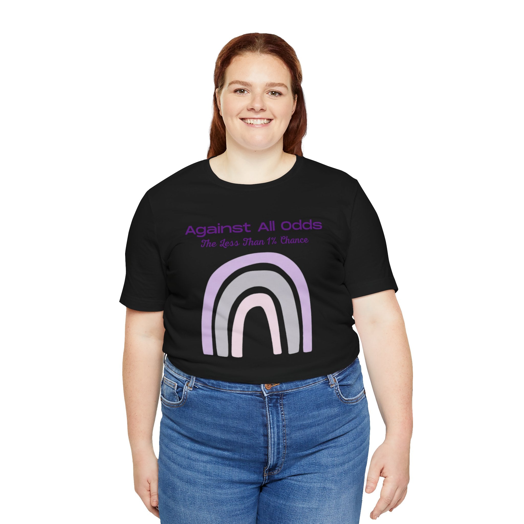 Against All Odds Rainbow Tee – Inspirational Pastel Graphic Shirt